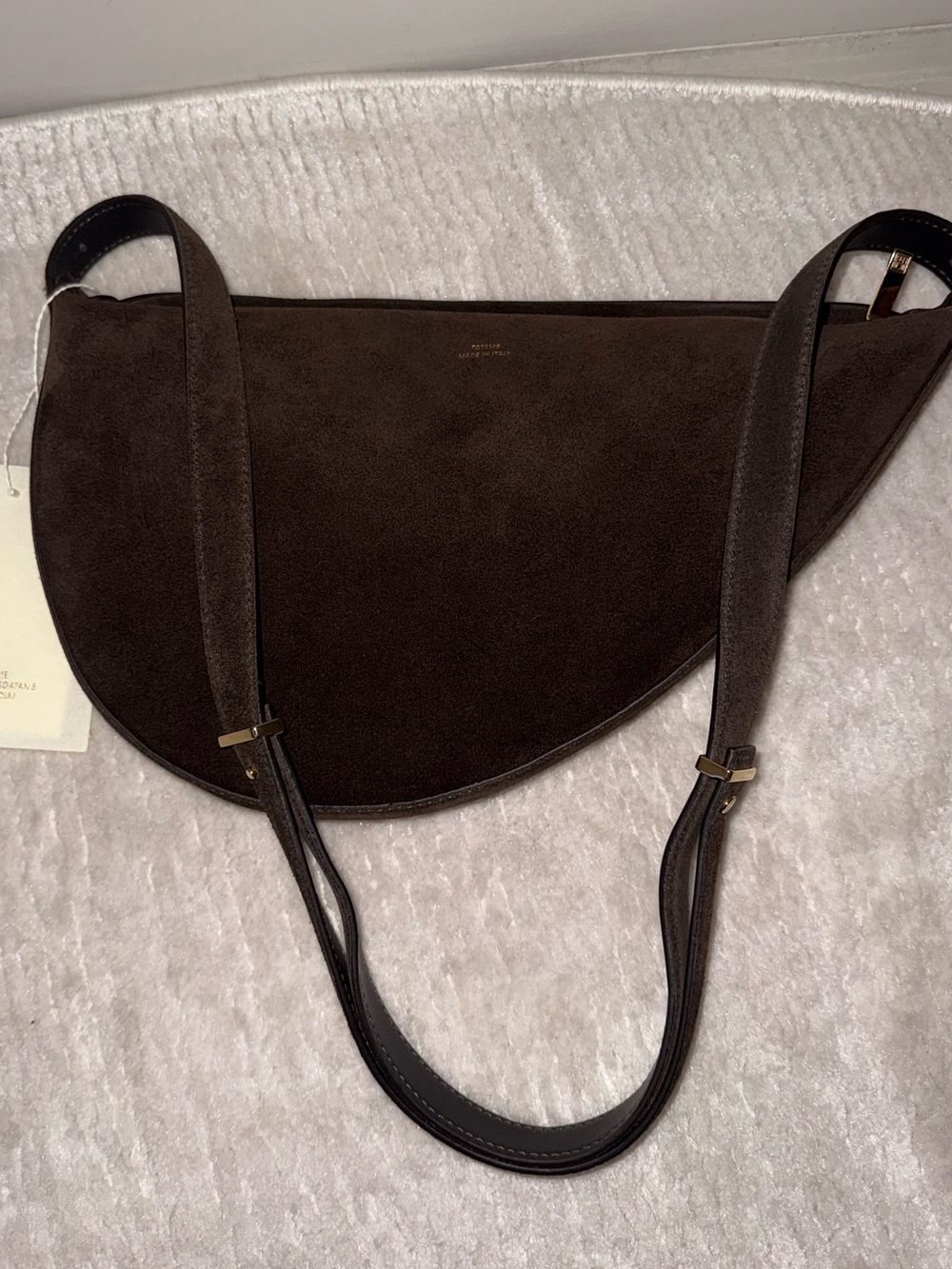 Toteme Suede Sooped Sling Bag, Pepper